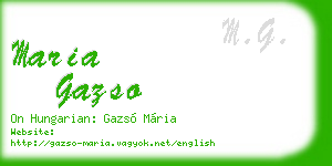 maria gazso business card